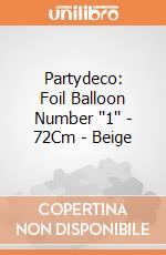Partydeco: Foil Balloon Number ''1'' - 72Cm - Beige giochi