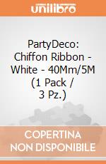 PartyDeco: Chiffon Ribbon - White - 40Mm/5M (1 Pack / 3 Pz.) giochi