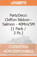 PartyDeco: Chiffon Ribbon - Salmon - 40Mm/5M (1 Pack / 3 Pz.) giochi