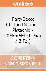 PartyDeco: Chiffon Ribbon - Pistachio - 40Mm/5M (1 Pack / 3 Pz.) giochi
