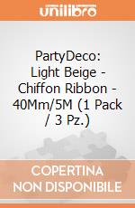 PartyDeco: Light Beige - Chiffon Ribbon - 40Mm/5M (1 Pack / 3 Pz.) giochi
