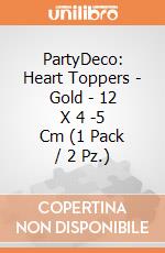 PartyDeco: Heart Toppers - Gold - 12 X 4 -5 Cm (1 Pack / 2 Pz.) giochi