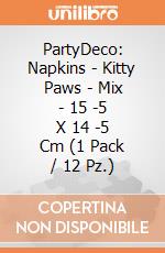 PartyDeco: Napkins - Kitty Paws - Mix - 15 -5 X 14 -5 Cm (1 Pack / 12 Pz.) giochi