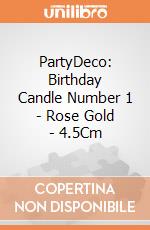 PartyDeco: Birthday Candle Number 1 - Rose Gold - 4.5Cm giochi