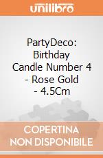 PartyDeco: Birthday Candle Number 4 - Rose Gold - 4.5Cm giochi