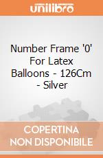 Number Frame '0' For Latex Balloons - 126Cm - Silver giochi
