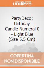 PartyDeco: Birthday Candle Numeral 0 - Light Blue (Size 5.5 Cm) giochi