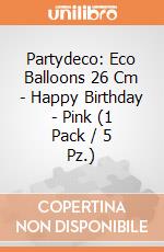 Partydeco: Eco Balloons 26 Cm - Happy Birthday - Pink (1 Pack / 5 Pz.) giochi
