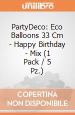 Partydeco: Eco Balloons 33 Cm - Happy Birthday, Mix (1 Pack / 5 Pz.) giochi