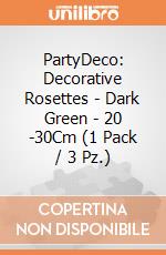 PartyDeco: Decorative Rosettes - Dark Green - 20 -30Cm (1 Pack / 3 Pz.) giochi