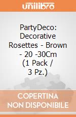 PartyDeco: Decorative Rosettes - Brown - 20 -30Cm (1 Pack / 3 Pz.) giochi