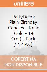 PartyDeco: Plain Birthday Candles - Rose Gold - 14 Cm (1 Pack / 12 Pz.) giochi