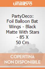 PartyDeco: Foil Balloon Bat Wings - Black Matte With Stars - 85 X 50 Cm giochi