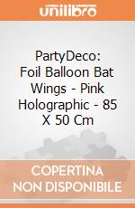 PartyDeco: Foil Balloon Bat Wings - Pink Holographic - 85 X 50 Cm giochi