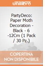 PartyDeco: Paper Moth Decoration - Black - 6 -12Cm (1 Pack / 30 Pz.) giochi