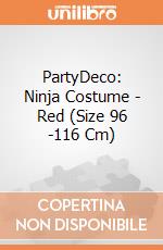PartyDeco: Ninja Costume - Red (Size 96 -116 Cm) giochi