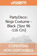 PartyDeco: Ninja Costume - Black (Size 96 -116 Cm) giochi