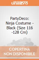 PartyDeco: Ninja Costume - Black (Size 116 -128 Cm) giochi