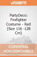 PartyDeco: Firefighter Costume - Red (Size 116 -128 Cm) giochi