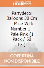 Partydeco: Balloons 30 Cm - Mice With Number 1 - Pale Pink (1 Pack / 50 Pz.) giochi