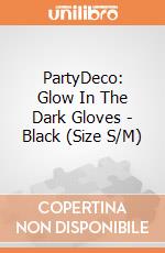 PartyDeco: Glow In The Dark Gloves - Black (Size S/M) giochi