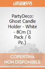 PartyDeco: Ghost Candle Holder - White - 8Cm (1 Pack / 6 Pz.) giochi