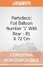 Partydeco: Foil Balloon Number '1' With Bear - 81 X 72 Cm giochi