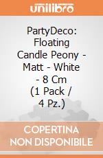 PartyDeco: Floating Candle Peony - Matt - White - 8 Cm (1 Pack / 4 Pz.) giochi