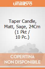 Taper Candle, Matt, Sage, 24Cm (1 Pkt / 10 Pc.) giochi