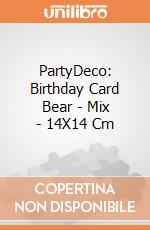 PartyDeco: Birthday Card Bear - Mix - 14X14 Cm giochi
