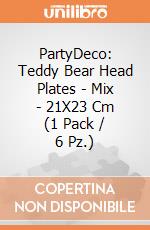 Teddy Bear Head Plates, Mix, 21X23 Cm (1 Pkt / 6 Pc.) giochi