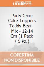 PartyDeco: Cake Toppers Teddy Bear - Mix - 12-14 Cm (1 Pack / 5 Pz.) giochi