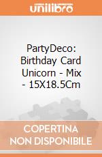 PartyDeco: Birthday Card Unicorn - Mix - 15X18.5Cm giochi