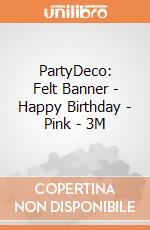 PartyDeco: Felt Banner - Happy Birthday - Pink - 3M giochi