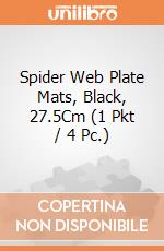 Spider Web Plate Mats, Black, 27.5Cm (1 Pkt / 4 Pc.) giochi