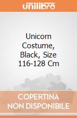 Unicorn Costume, Black, Size 116-128 Cm giochi