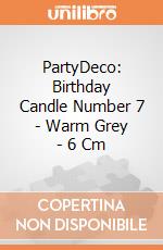 PartyDeco: Birthday Candle Number 7 - Warm Grey - 6 Cm giochi