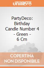 PartyDeco: Birthday Candle Number 4 - Green - 6 Cm giochi