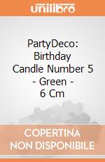 PartyDeco: Birthday Candle Number 5 - Green - 6 Cm giochi
