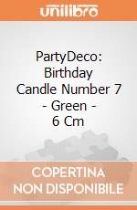 PartyDeco: Birthday Candle Number 7 - Green - 6 Cm giochi