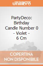 PartyDeco: Birthday Candle Number 0 - Violet - 6 Cm giochi