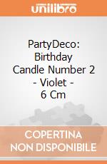 PartyDeco: Birthday Candle Number 2 - Violet - 6 Cm giochi