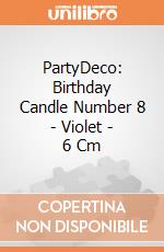 PartyDeco: Birthday Candle Number 8 - Violet - 6 Cm giochi