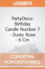 PartyDeco: Birthday Candle Number 7 - Dusty Rose - 6 Cm giochi