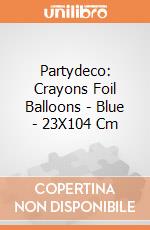 Partydeco: Crayons Foil Balloons - Blue - 23X104 Cm giochi