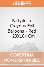 Partydeco: Crayons Foil Balloons - Red - 23X104 Cm giochi