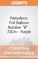 Partydeco: Foil Balloon Number ''8'' - 72Cm - Purple giochi