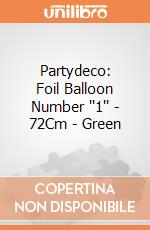 Partydeco: Foil Balloon Number ''1'' - 72Cm - Green giochi