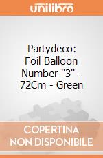 Partydeco: Foil Balloon Number ''3'' - 72Cm - Green giochi