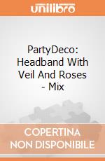 PartyDeco: Headband With Veil And Roses - Mix giochi